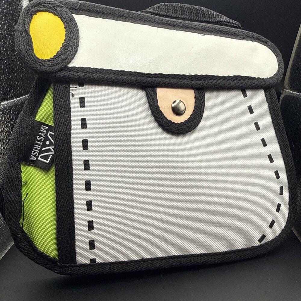2D Style Cartoon Fun Canvas Handbag Crossbody Bag festival dress up fashion art